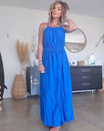 Robe portefeuille bleu roi