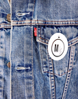Veste denim écussons