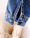 Veste denim écussons