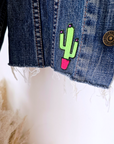 Veste denim écussons