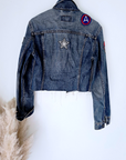 Veste denim écussons