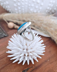 Bague pierre bleue