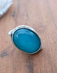 Bague pierre bleue