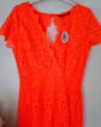 Robe chic orange fluo