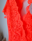 Robe chic orange fluo
