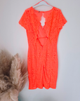Robe chic orange fluo