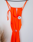 🔥Robe orange fluo