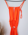 🔥Robe orange fluo