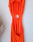 🔥Robe orange fluo