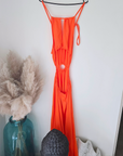 🔥Robe orange fluo