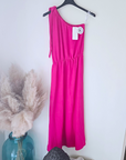 Robe fuchsia & son ruban
