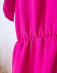 Robe fuchsia & son ruban