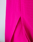 Robe fuchsia & son ruban