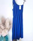Robe bleu roi & son ruban
