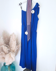 Robe bleu roi & son ruban