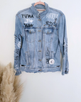 Veste tags en denim