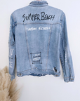 Veste tags en denim