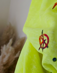 Tee-shirt skull jaune fluo