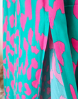 Jupe fendue léo fuchsia