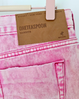 Short en denim rose