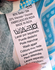 Robe bleue dos nu en soie