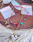 Double collier cœur
