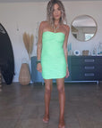 Robe bustier fluo