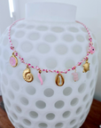 Collier boho rose