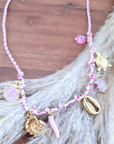 Collier boho rose