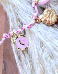Collier boho rose