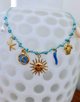 Collier boho bleu