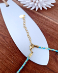 Collier boho bleu