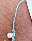 Collier boho bleu