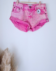 Short en denim rose
