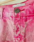 Short en denim rose