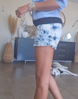 Short tie bleu