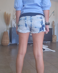 Short tie bleu