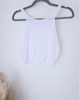 Ensemble blanc top & jupe en crochet
