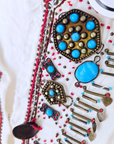 T-shirt hippie à perles