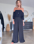 Pantalon black jambes larges
