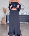 Pantalon black jambes larges