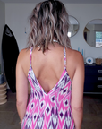 Robe rose éthnique