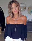Blouse black épaules dénudées