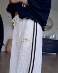 Pantalon blanc jambes larges