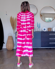 Robe tie and dye fuchsia
