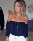 Blouse black épaules dénudées