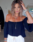 Blouse black épaules dénudées