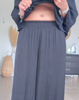 Pantalon black jambes larges