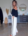 Pantalon blanc jambes larges