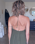 Robe bohème-chic kaki